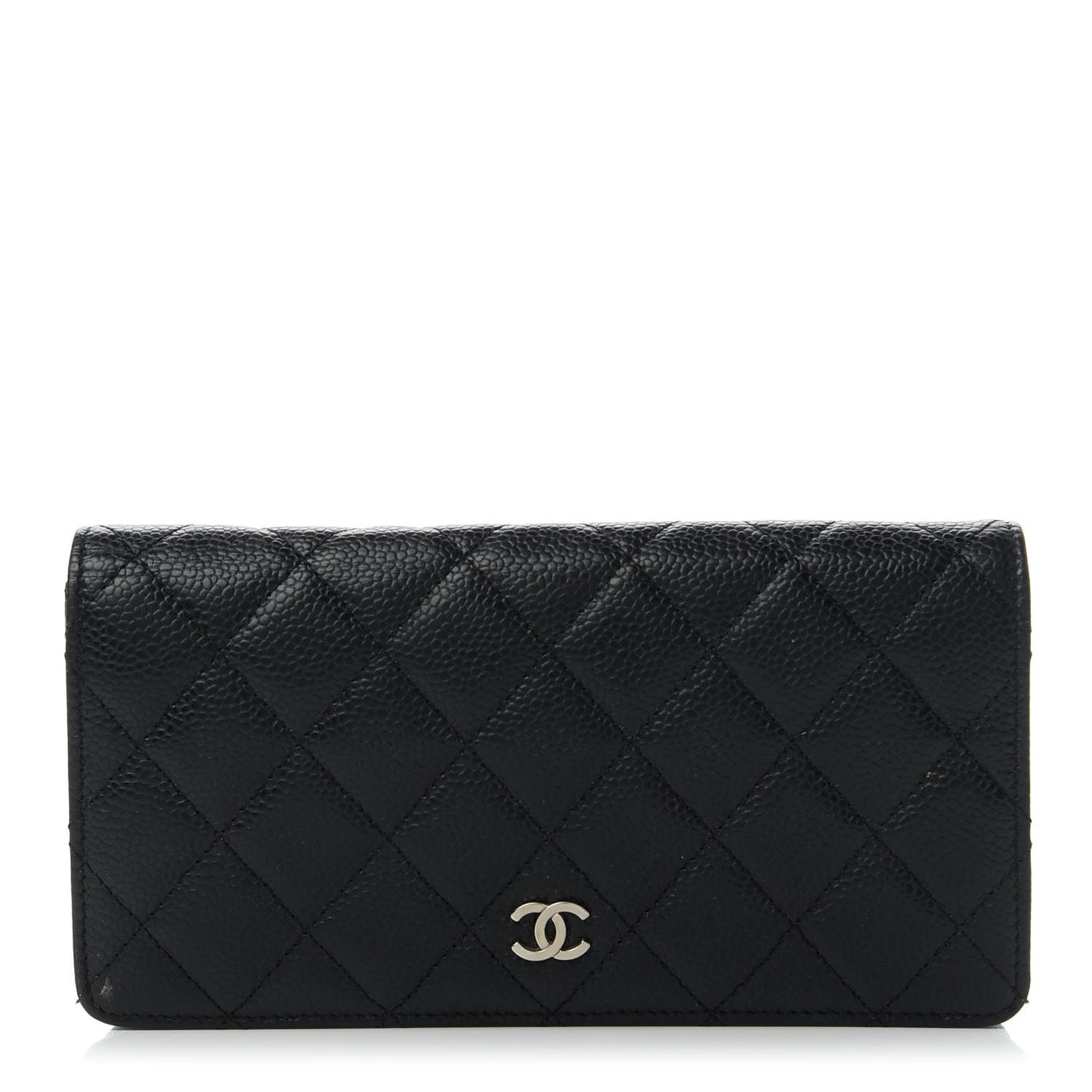 Caviar Quilted Yen Wallet Black