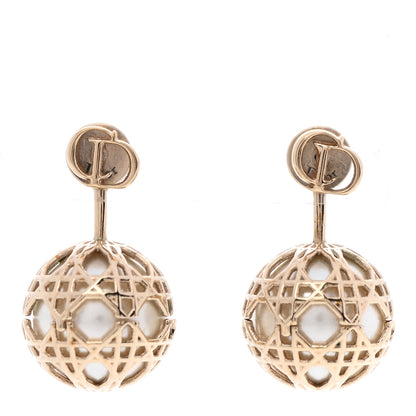 Christian Dior Pearl Secret Cannage Mise En Dior Tribales Earrings Gold 1 of 4