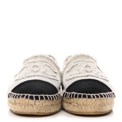 Chanel Linen CC Espadrilles 41 Beige Black 2 of 18