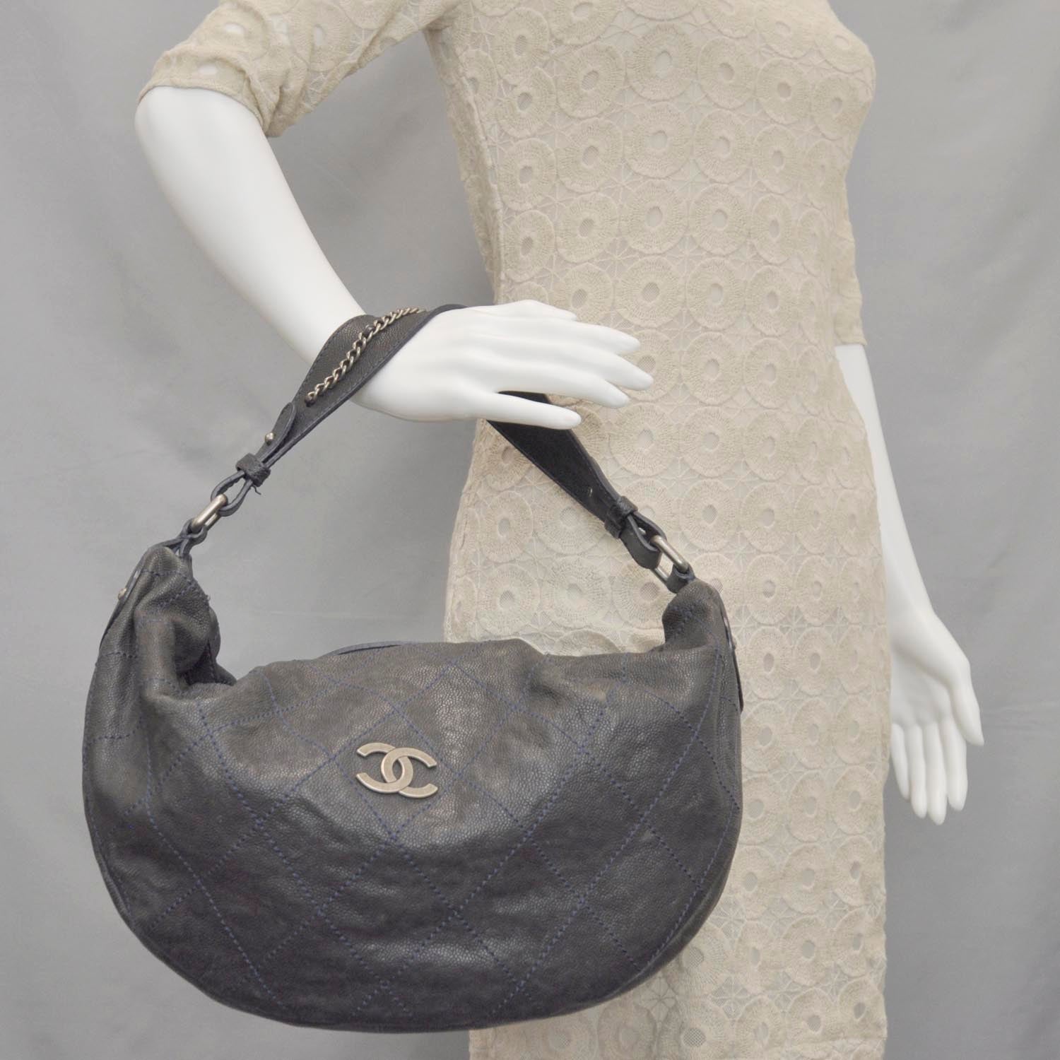 Chanel Caviar Outdoor Ligne Hobo Bag Black 2 of 9