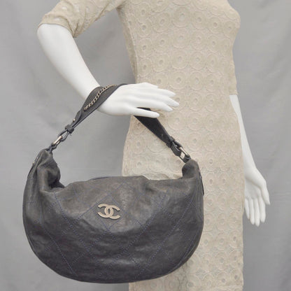 Chanel Caviar Outdoor Ligne Hobo Bag Black 2 of 9