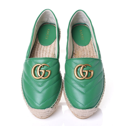 Gucci Nappa Matelasse GG Marmont Espadrilles 36 New Shamarock 5 of 11