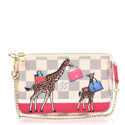 Louis Vuitton Damier Azur 2017 Christmas Animation Mini Pochette Accessories 1 of 8