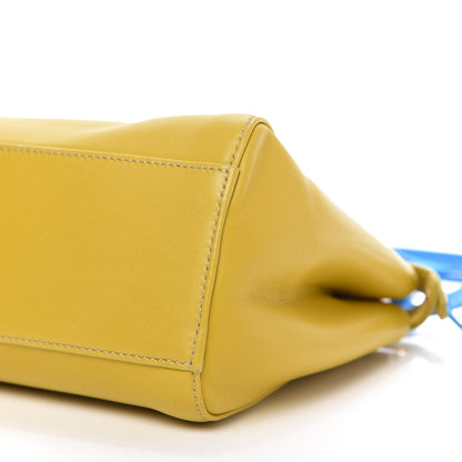 Fendi Nappa Colorblock Mini Peekaboo Iconic Satchel Lime Blue Royal Latte 7 of 9