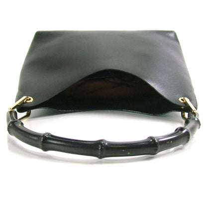 Gucci Leather Peggy Bamboo Handle Hobo Black 4 of 11
