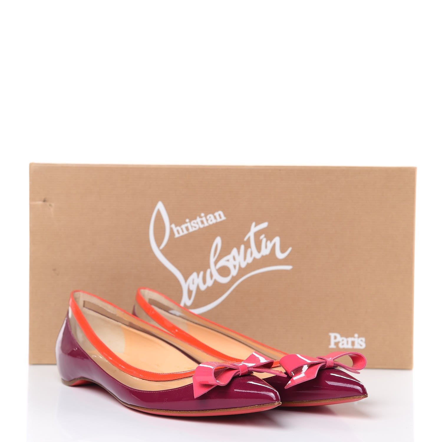 Christian Louboutin Patent PVC Suspenodo Flats 37 Eveque 11 of 12