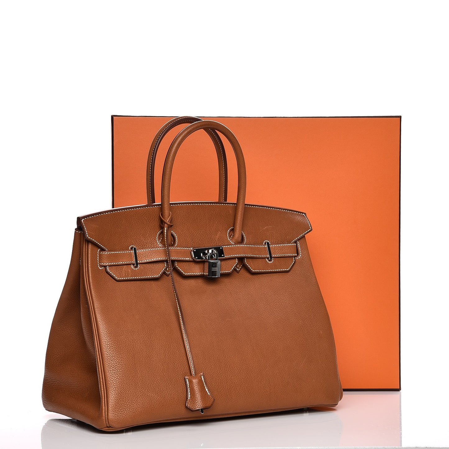 Natural Barenia Faubourg Birkin 35 Fauve