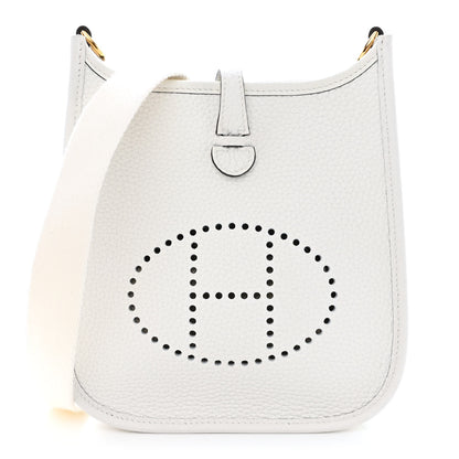Hermes Taurillon Clemence Amazone Evelyne TPM New White 1 of 12