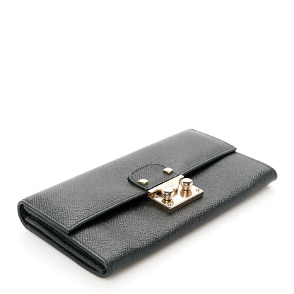 Valentino Garavani Calfskin Continental Flap Wallet Black 4 of 9