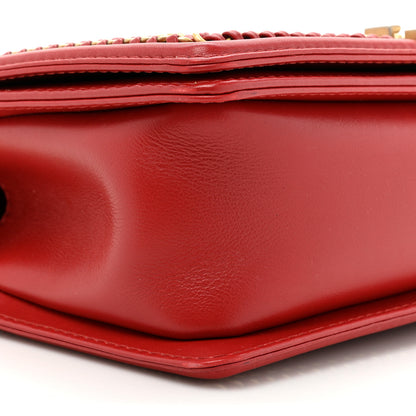 Chanel Lambskin Quilted Medium Top Handle Boy Flap Red 9 of 10
