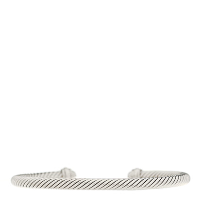 David Yurman Sterling Silver 18K Yellow Gold 4mm Cable Classics Bracelet 2 of 4