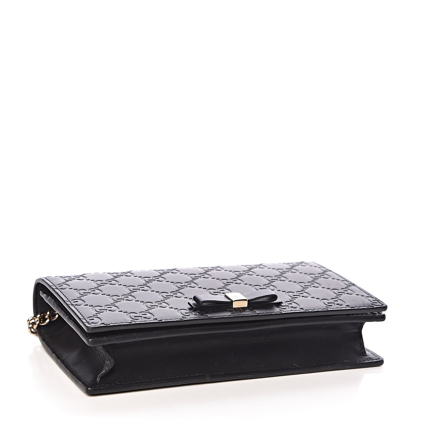 Guccissima Signature Bowy Chain Wallet Black
