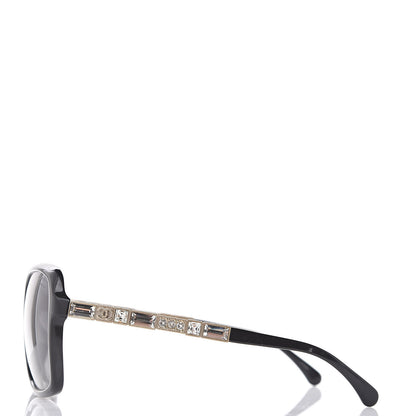 Chanel Crystal Baguette Polarized Square Sunglasses 5308-B Black 2 of 11