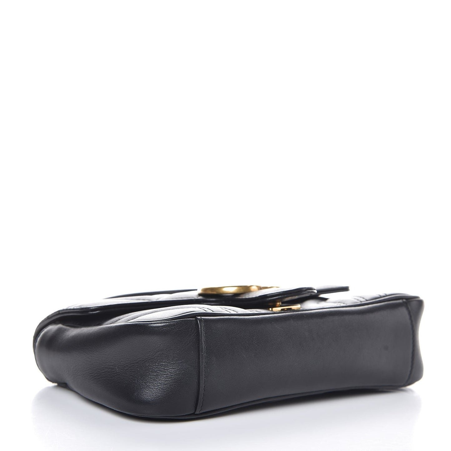 Calfskin Matelasse Mini GG Marmont Shoulder Bag Black