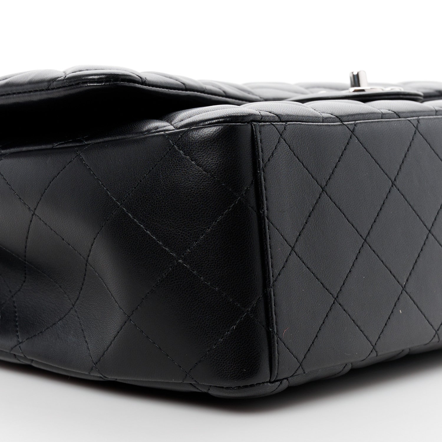 Chanel Lambskin Quilted Maxi Double Flap Black 10 of 12