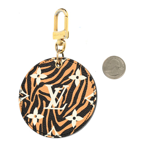 Monogram Giant Jungle Bag Charm Key Holder Black