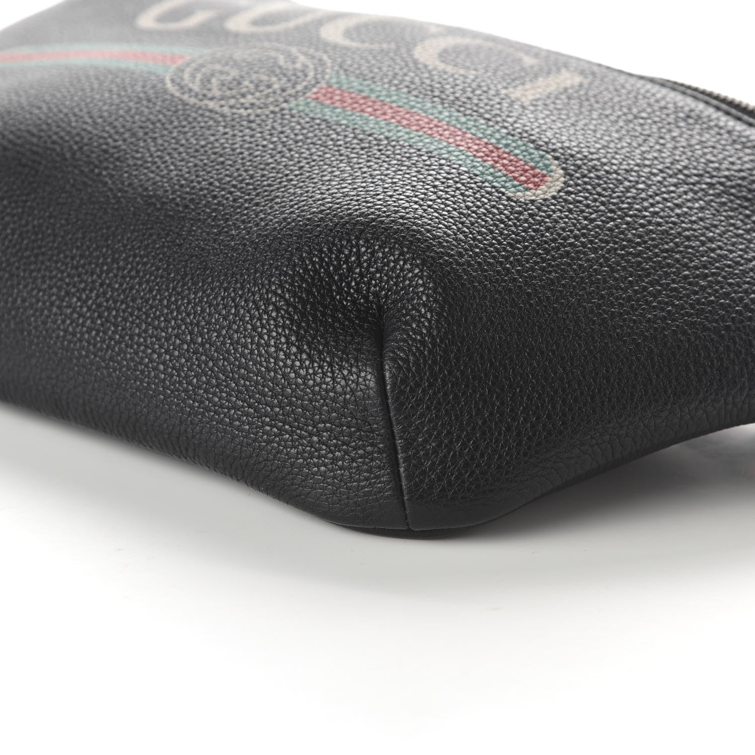 Gucci Grained Calfskin Logo Belt Bag Black 7 of 10