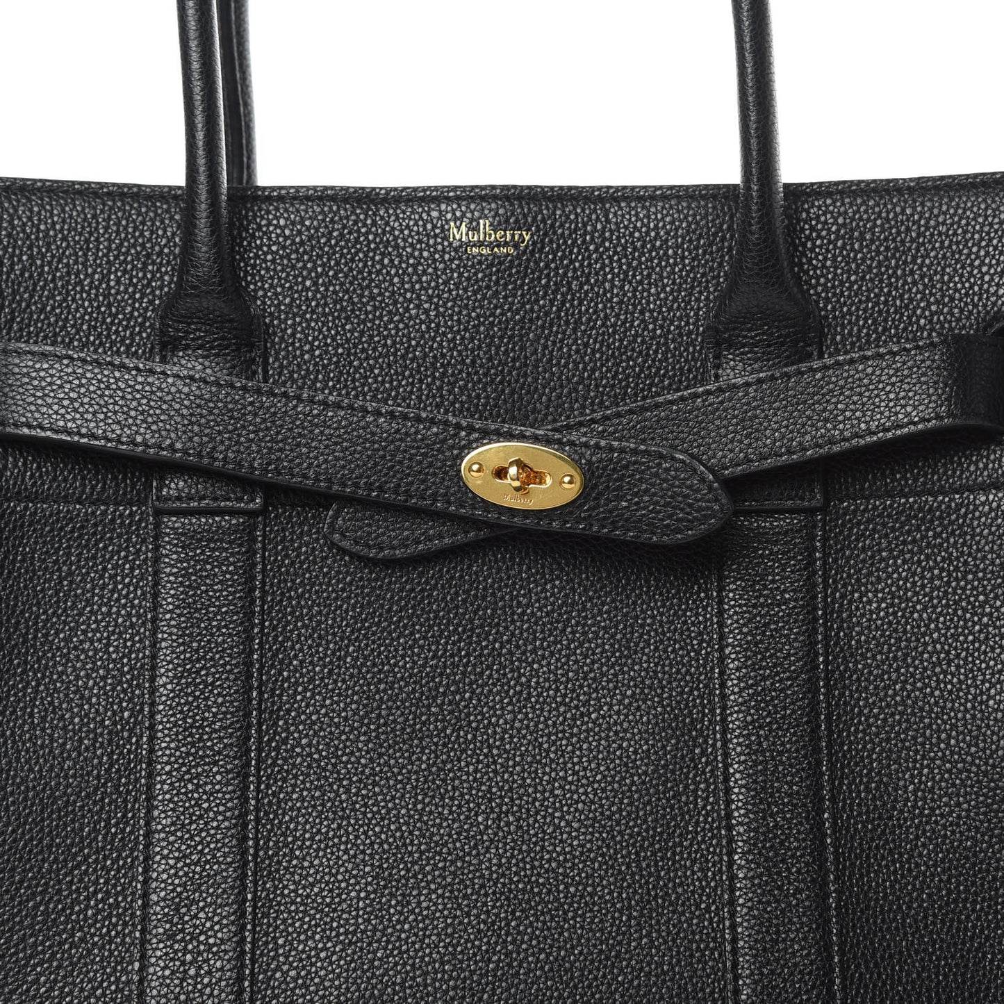 Grain Vegetable Tanned Calfskin Zipped Bayswater Black