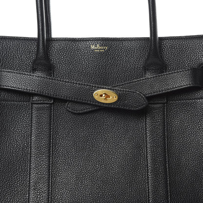 Mulberry Grain Vegetable Tanned Calfskin Zipped Bayswater Black 8 of 17