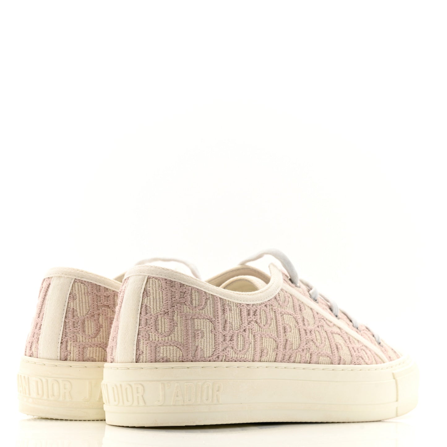 Canvas Oblique Walk'N'Dior Low Top Sneakers 38 Powder Nude