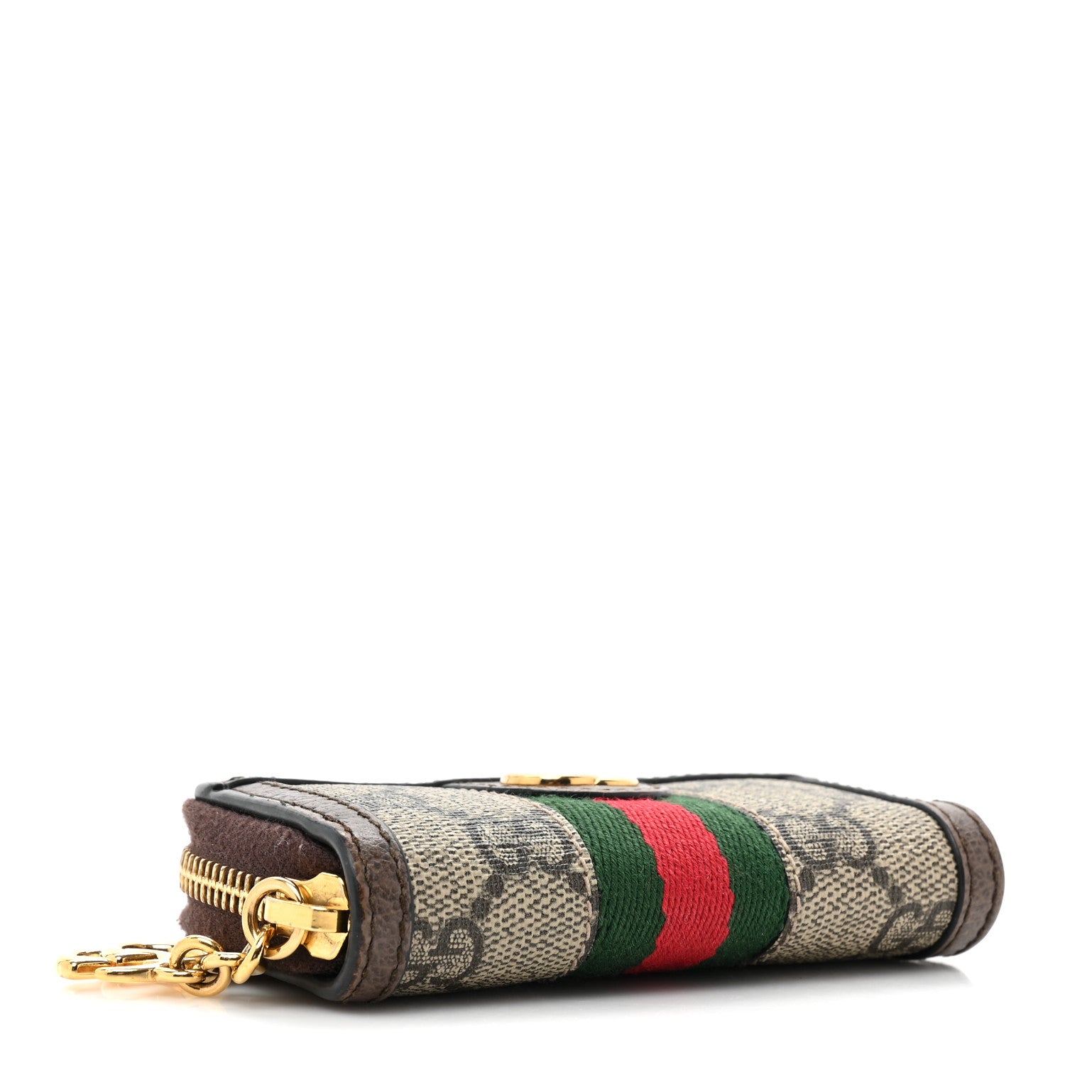 Gucci GG Supreme Monogram Web Ophidia Zip Around Key Case Beige New Acero 4 of 8