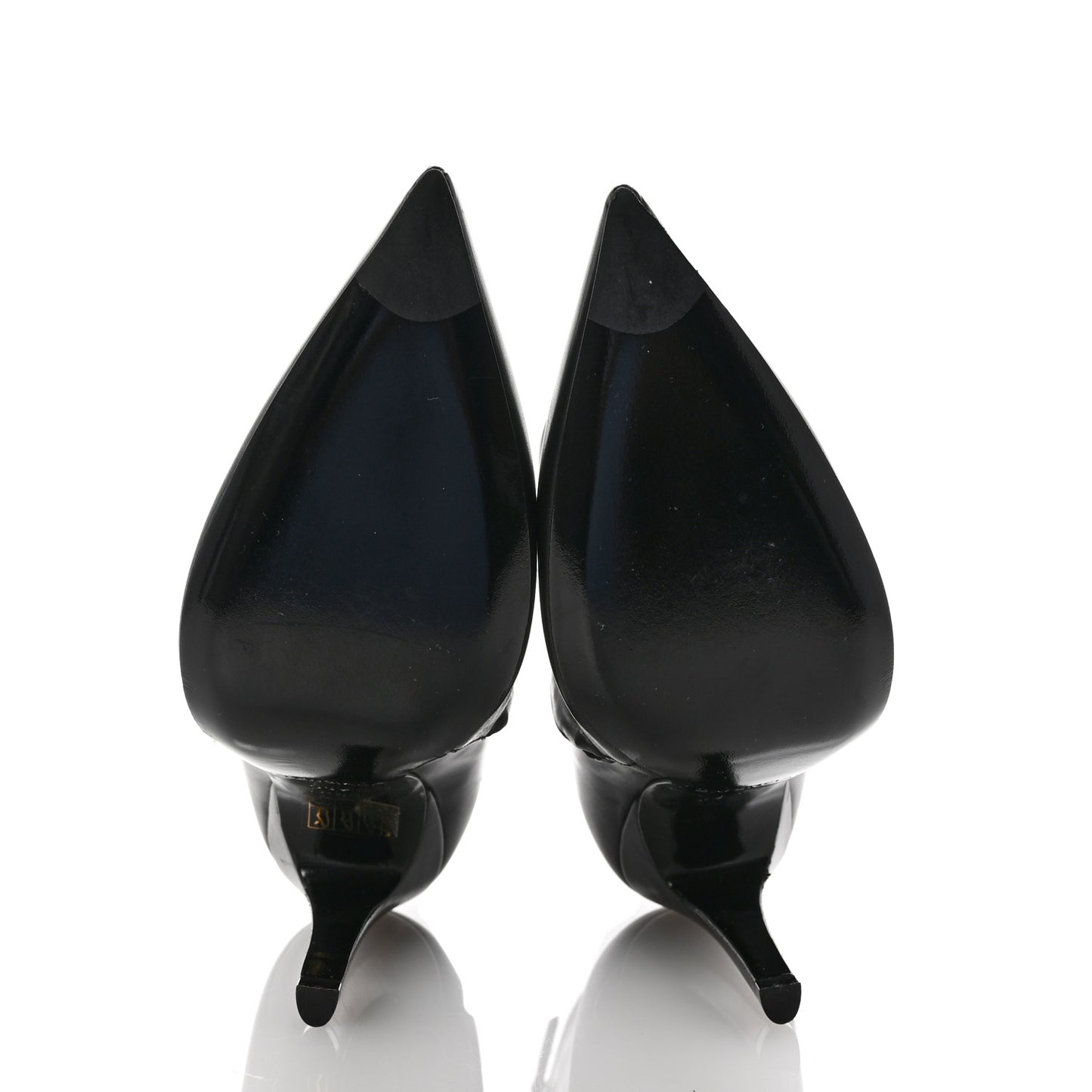 Calfskin Slash Ankle Boots 36.5 Black