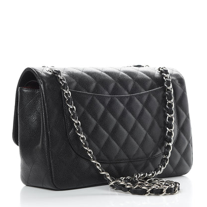 Chanel Caviar Quilted Jumbo Double Flap Black 3 of 16