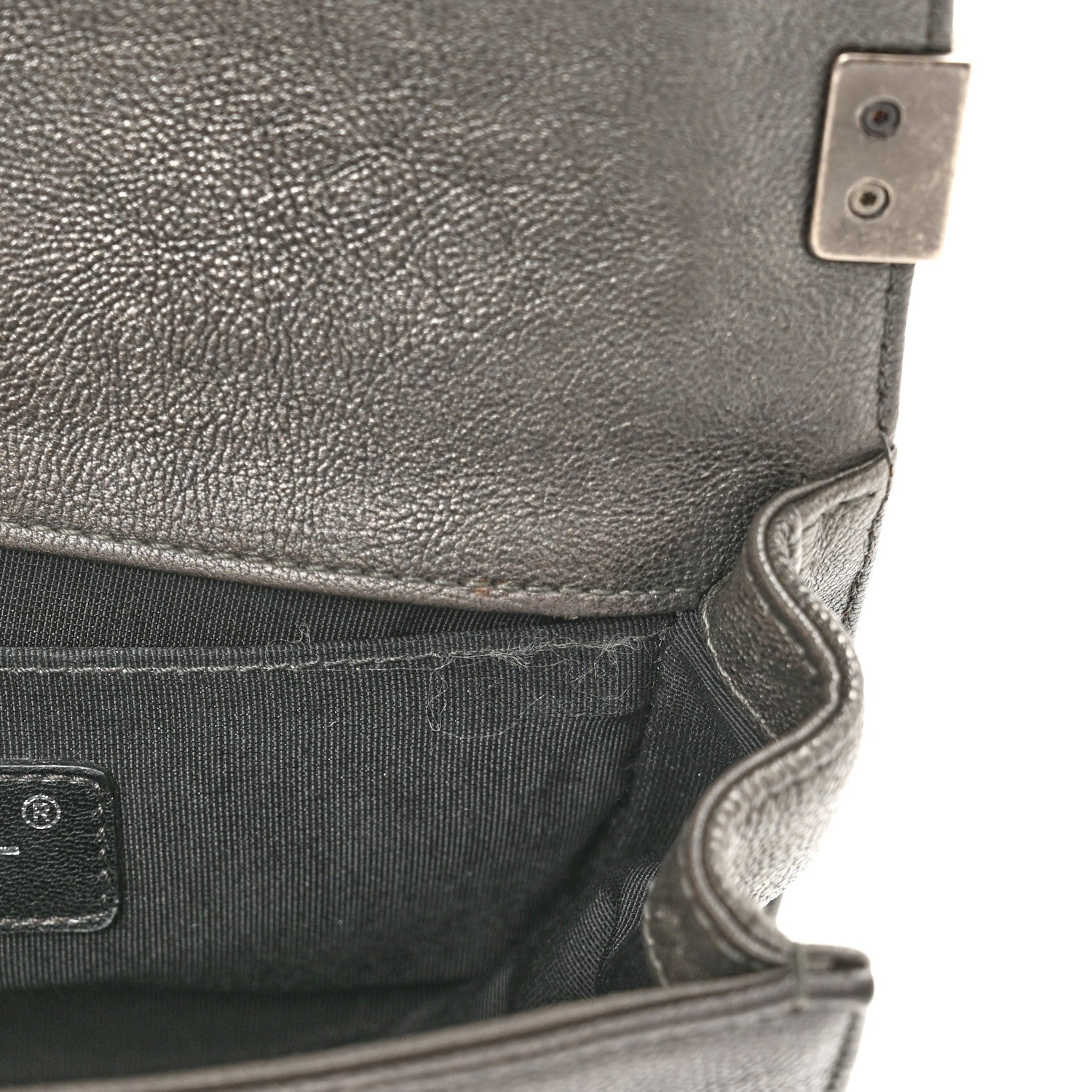 Chanel Caviar Quilted Small Chain Mail Boy Flap Grey 7 of 10