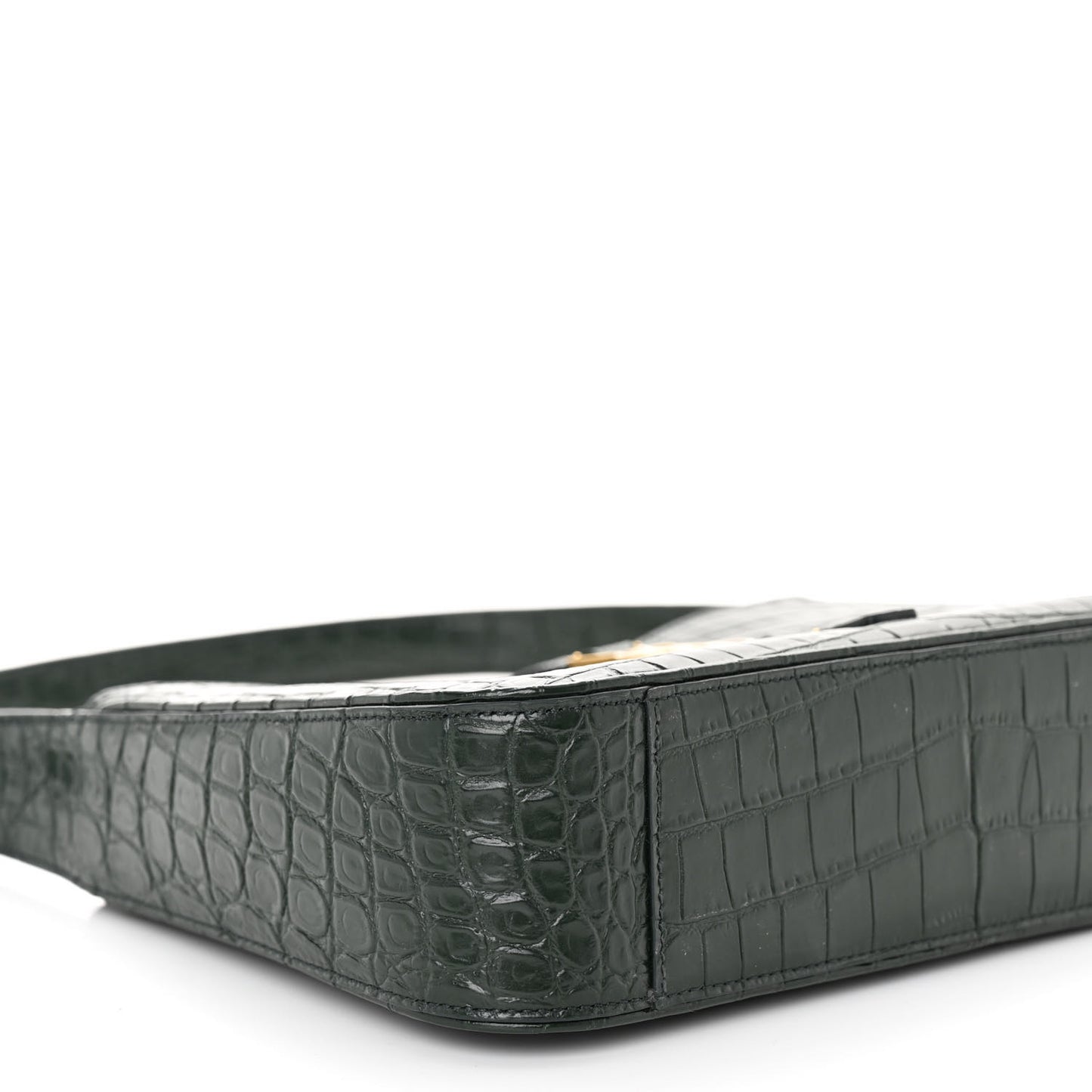 Calfskin Crocodile Embossed LE 5 A 7 Hobo New Vert Fonce