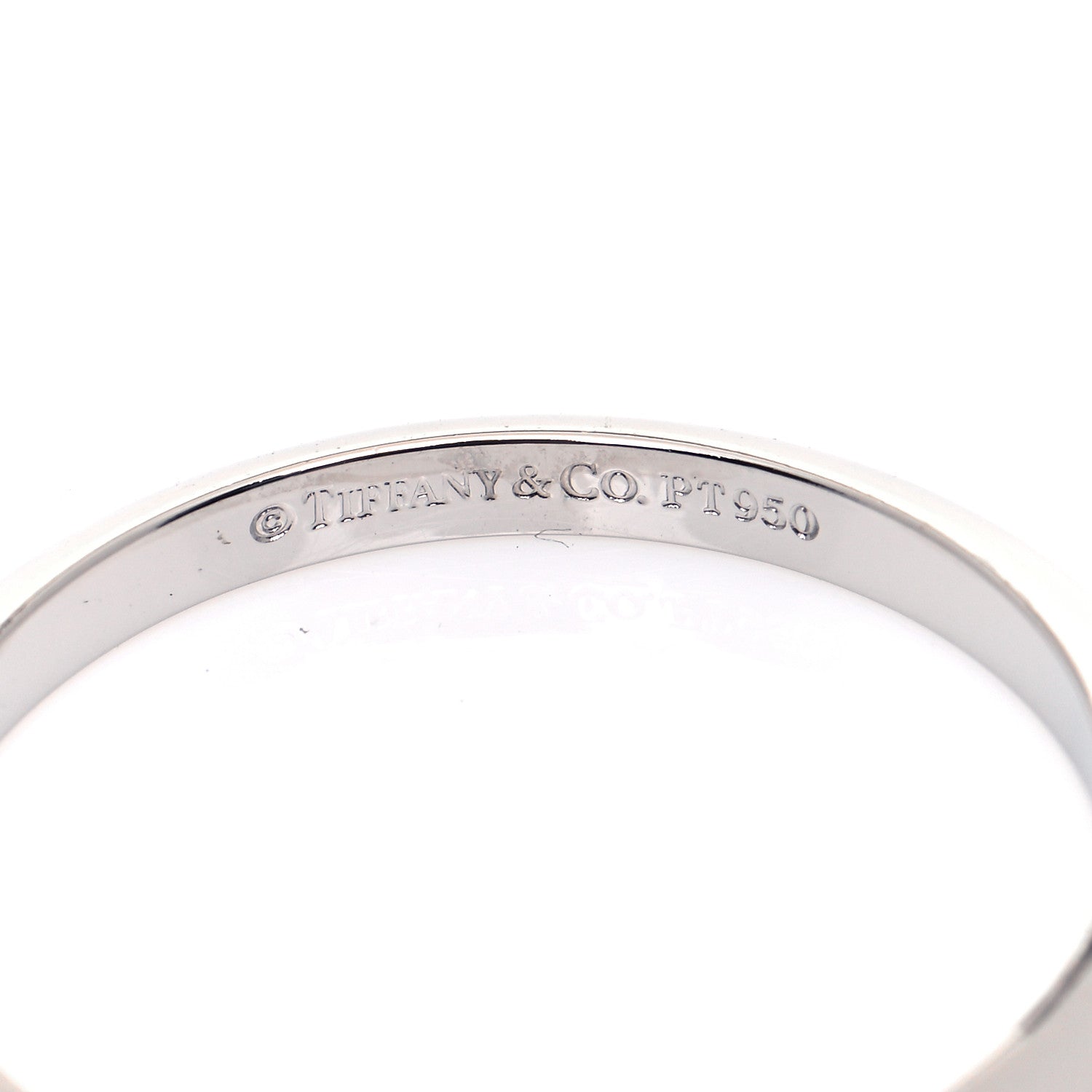 Tiffany Platinum 2mm Knife Edge Wedding Band Ring 56 7.5 4 of 5