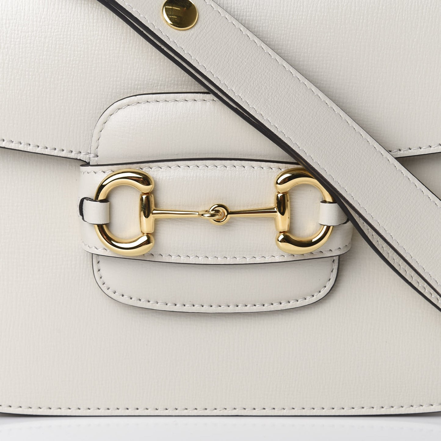 Azalea Calfskin Horsebit 1955 Shoulder Bag Mystic White