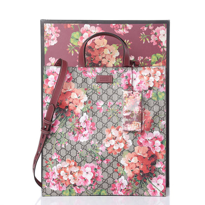 Gucci Soft GG Supreme Monogram Blooms Vertical Tote Beige Multicolor Dry Rose 11 of 11