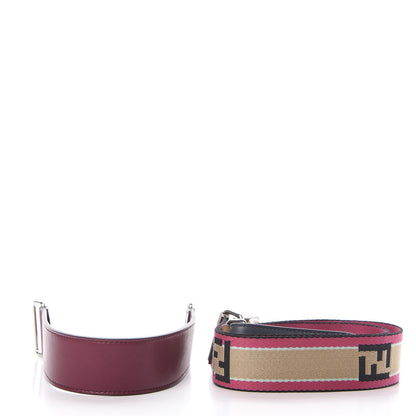Fendi Woven Twill Calfskin FF Strap You Magenta Amido Multicolor 1 of 5