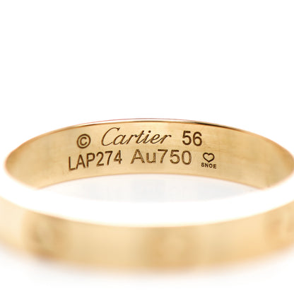 Cartier 18K Yellow Gold 3.5mm LOVE Wedding Band Ring 56 7.5 4 of 5