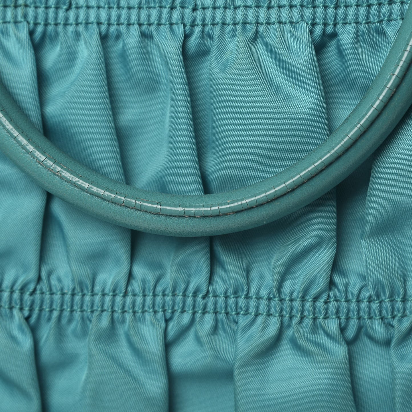 Tessuto Nylon Gaufre Tote Turchese