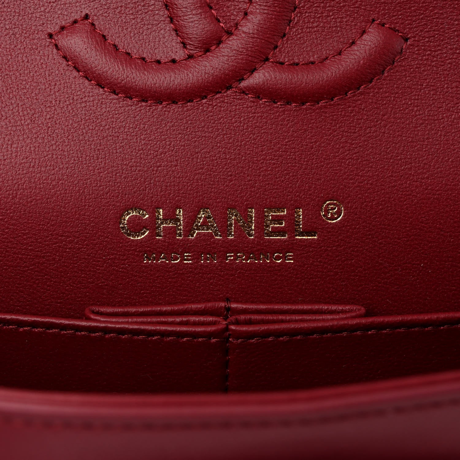 Chanel Lambskin Quilted Small Double Flap Burgundy 6 of 11