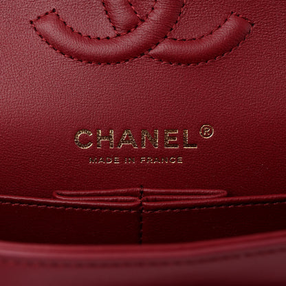 Chanel Lambskin Quilted Small Double Flap Burgundy 6 of 11