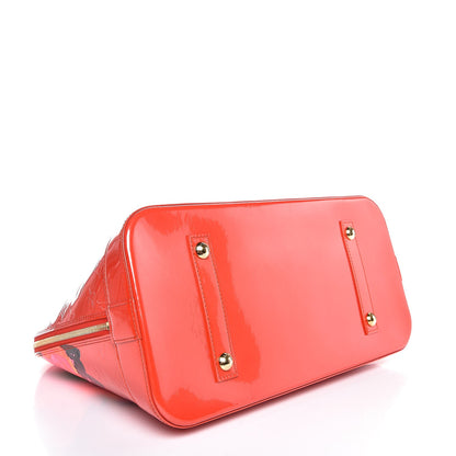 Louis Vuitton Vernis Roses Alma GM Orange Sunset 4 of 7