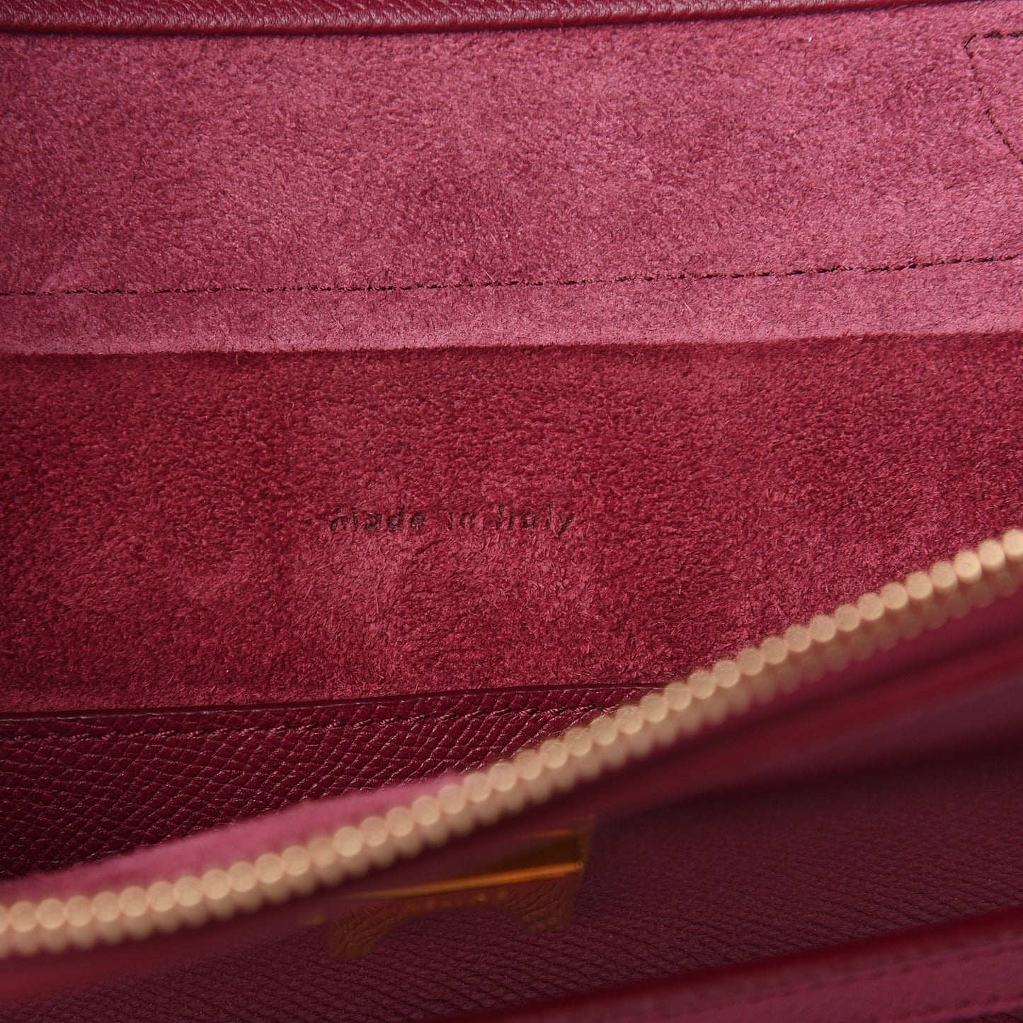 Grained Calfskin Micro Belt Bag Plum