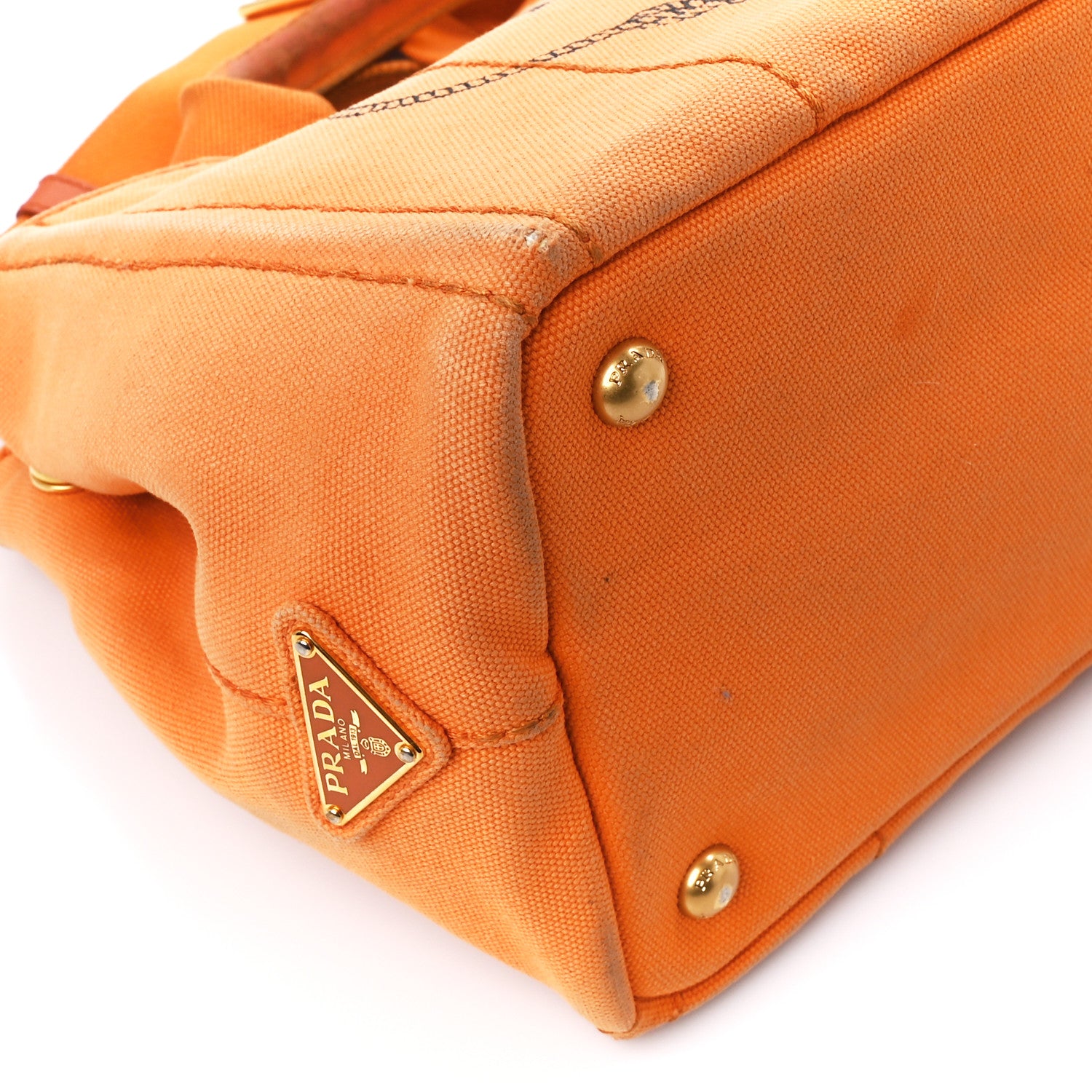 Prada Canapa Small Logo Tote Papaya 9 of 15