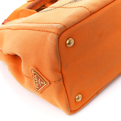Prada Canapa Small Logo Tote Papaya 9 of 15