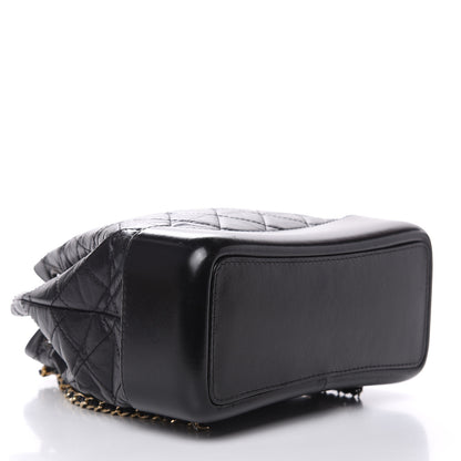 Chanel Aged Calfskin Quilted Small Gabrielle Backpack Black 4 of 11