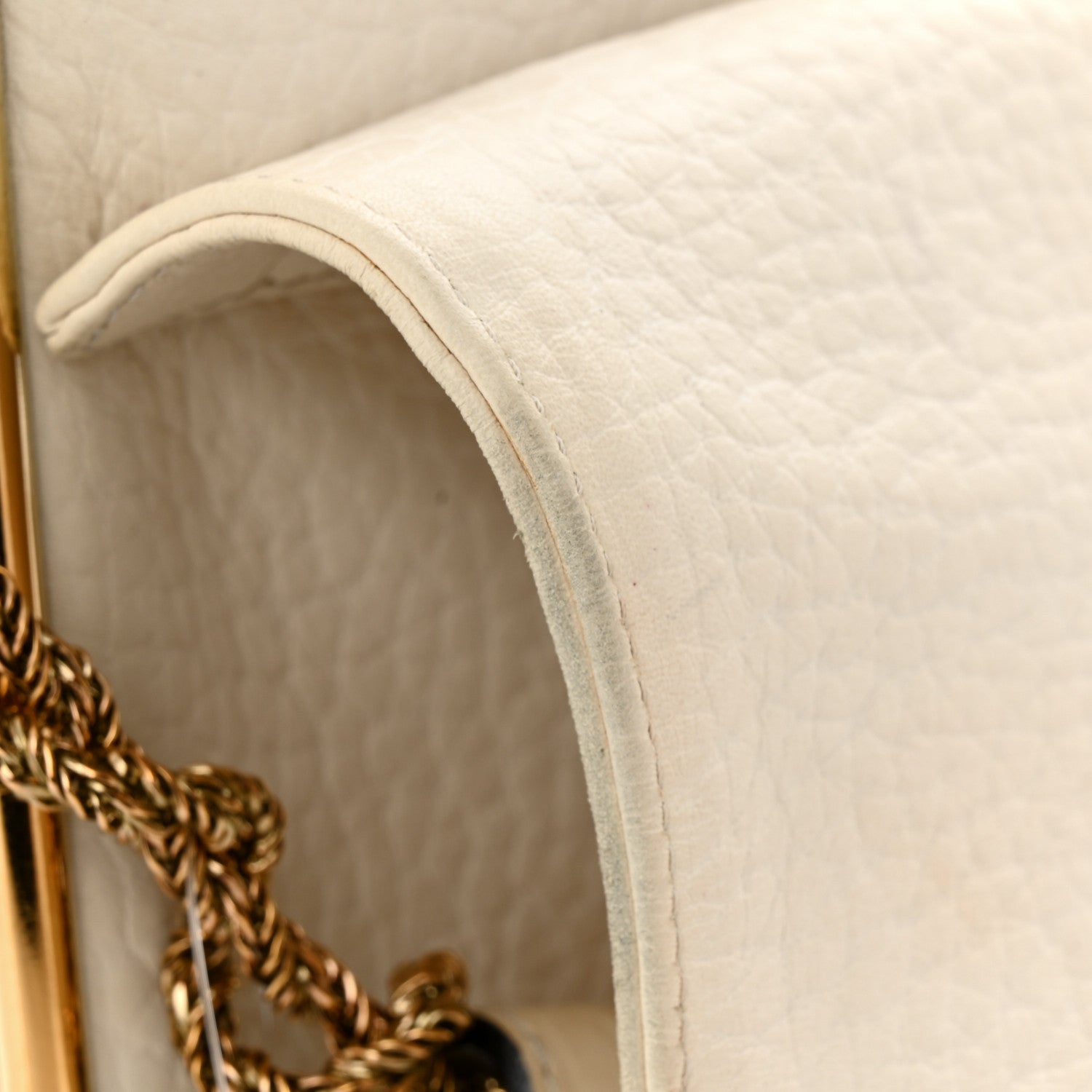 Chloe Grained Calfskin Medium Sally Flap Bag Cream 11 of 14