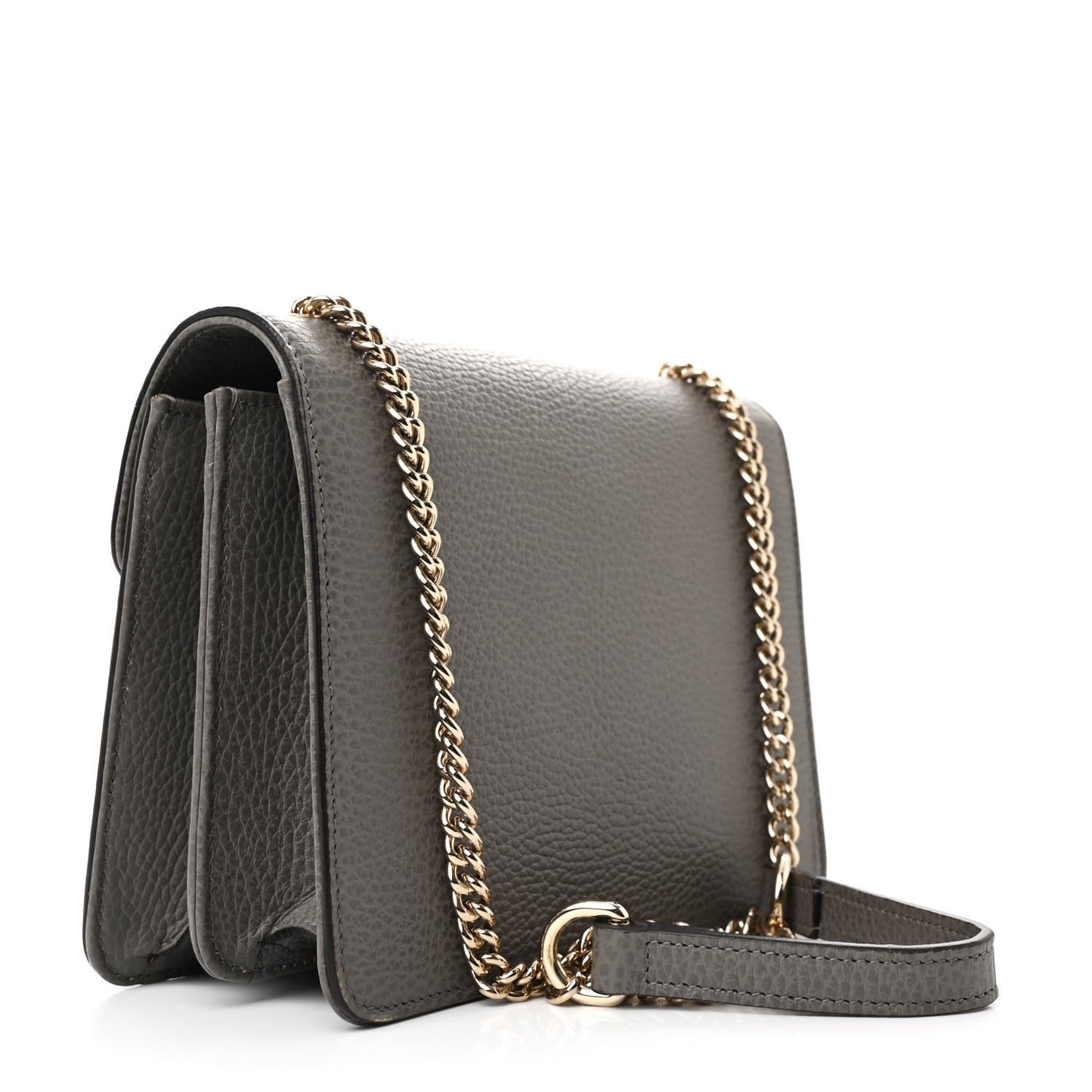 Dollar Calfskin Small Interlocking G Shoulder Bag Loess