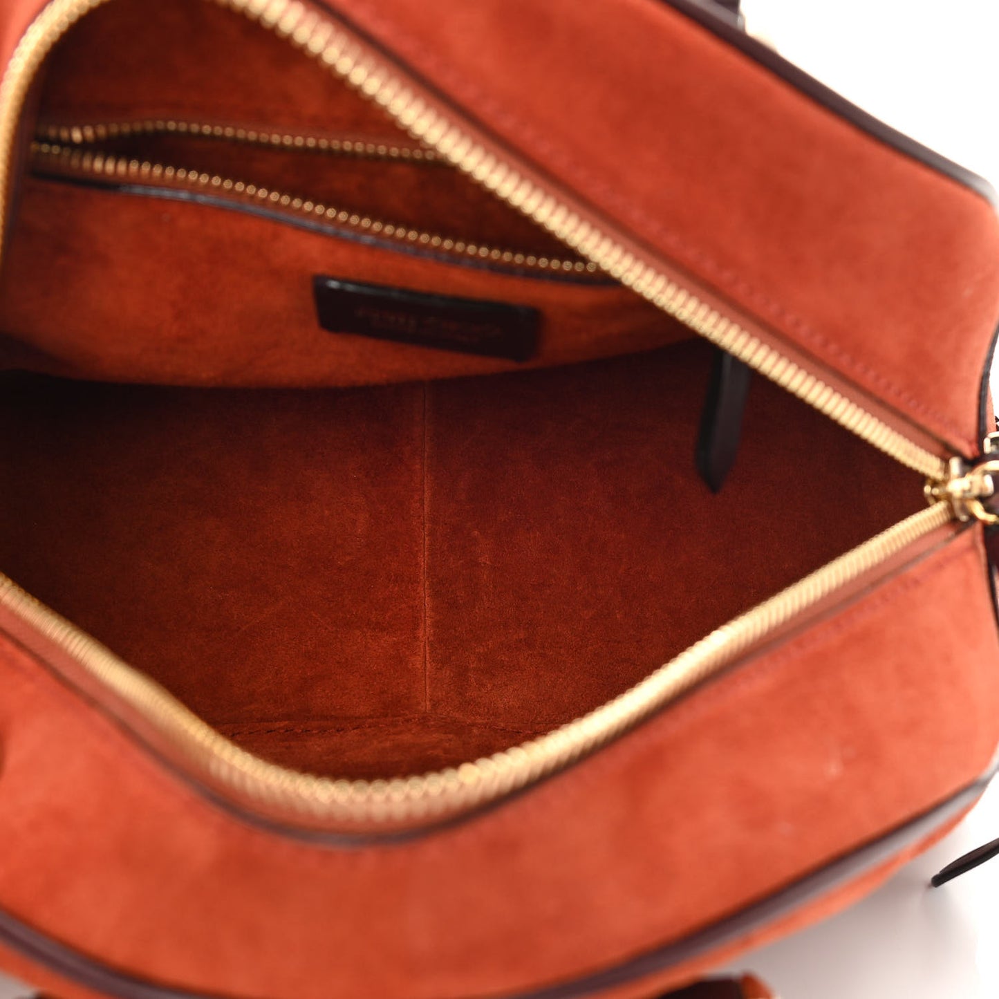 Suede Small Varenne Bowling Bag Brown