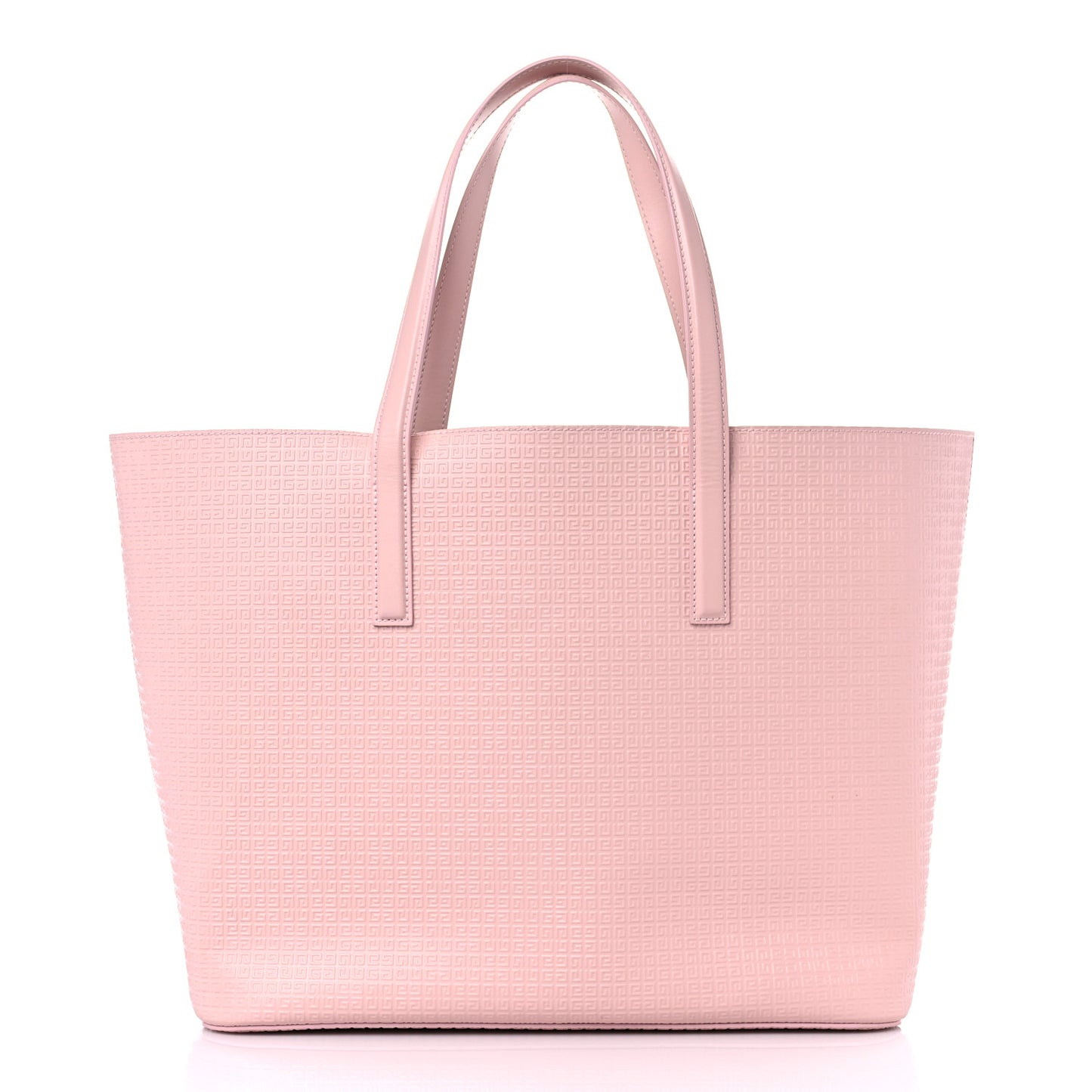 Calfskin Logo Embossed Wing Shopper Tote Blush Pink