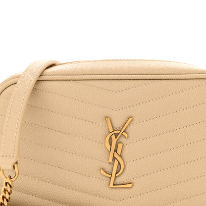 Saint Laurent Grain De Poudre Matelasse Monogram Mini Lou Camera Bag Ivory Natural 8 of 11