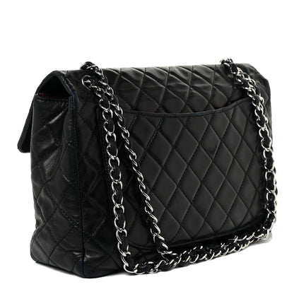 Chanel Washed Lambskin Quilted Maxi Single Flap Black 2 of 24