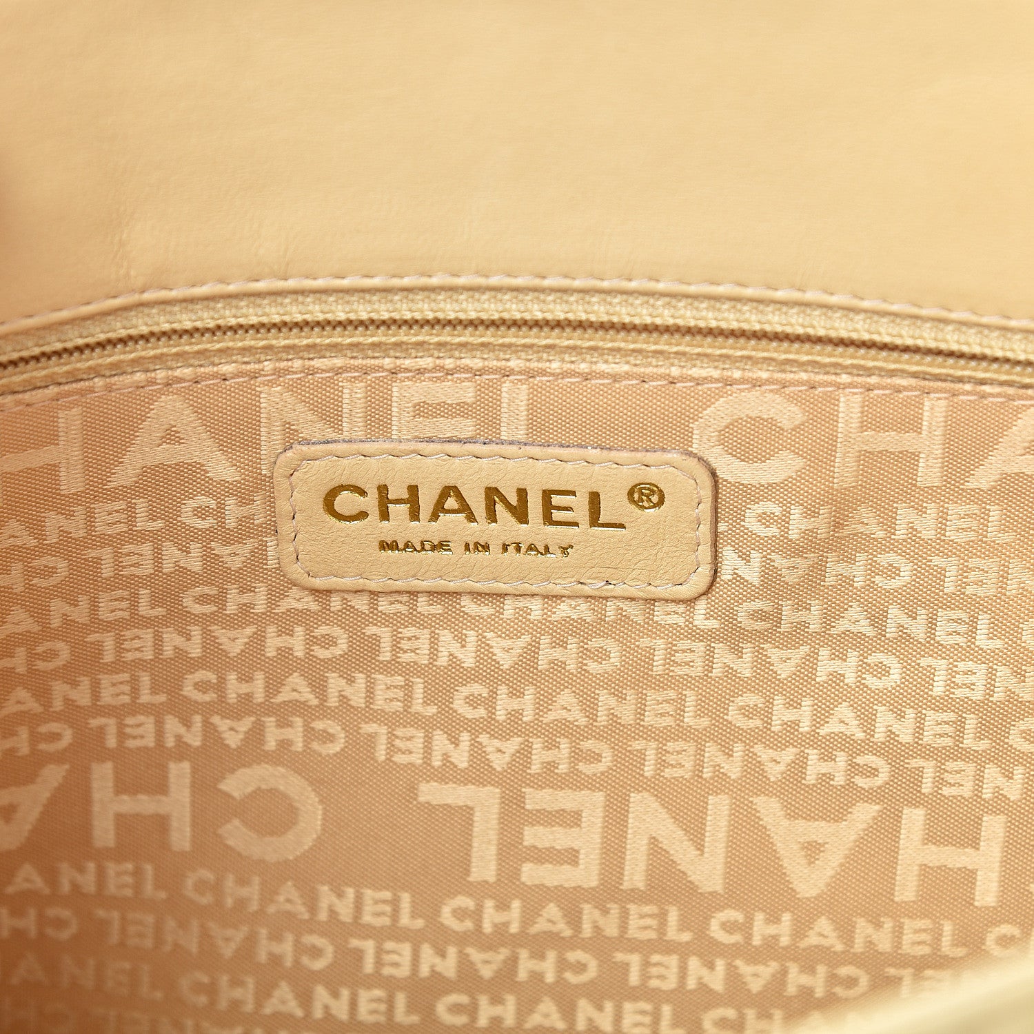 Chanel Lambskin Quilted Chocolate Bar Tote Beige 5 of 15