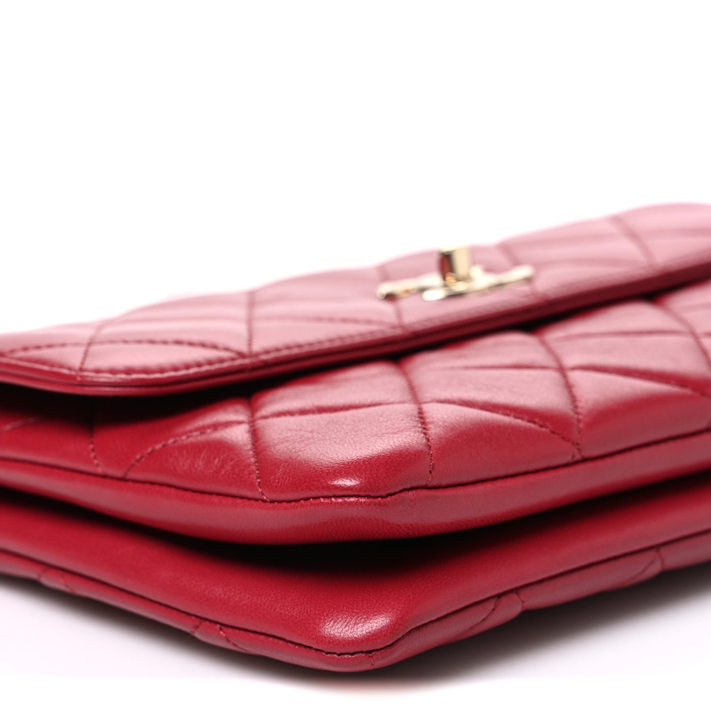 Lambskin Quilted Medium Trendy CC Flap Dark Pink